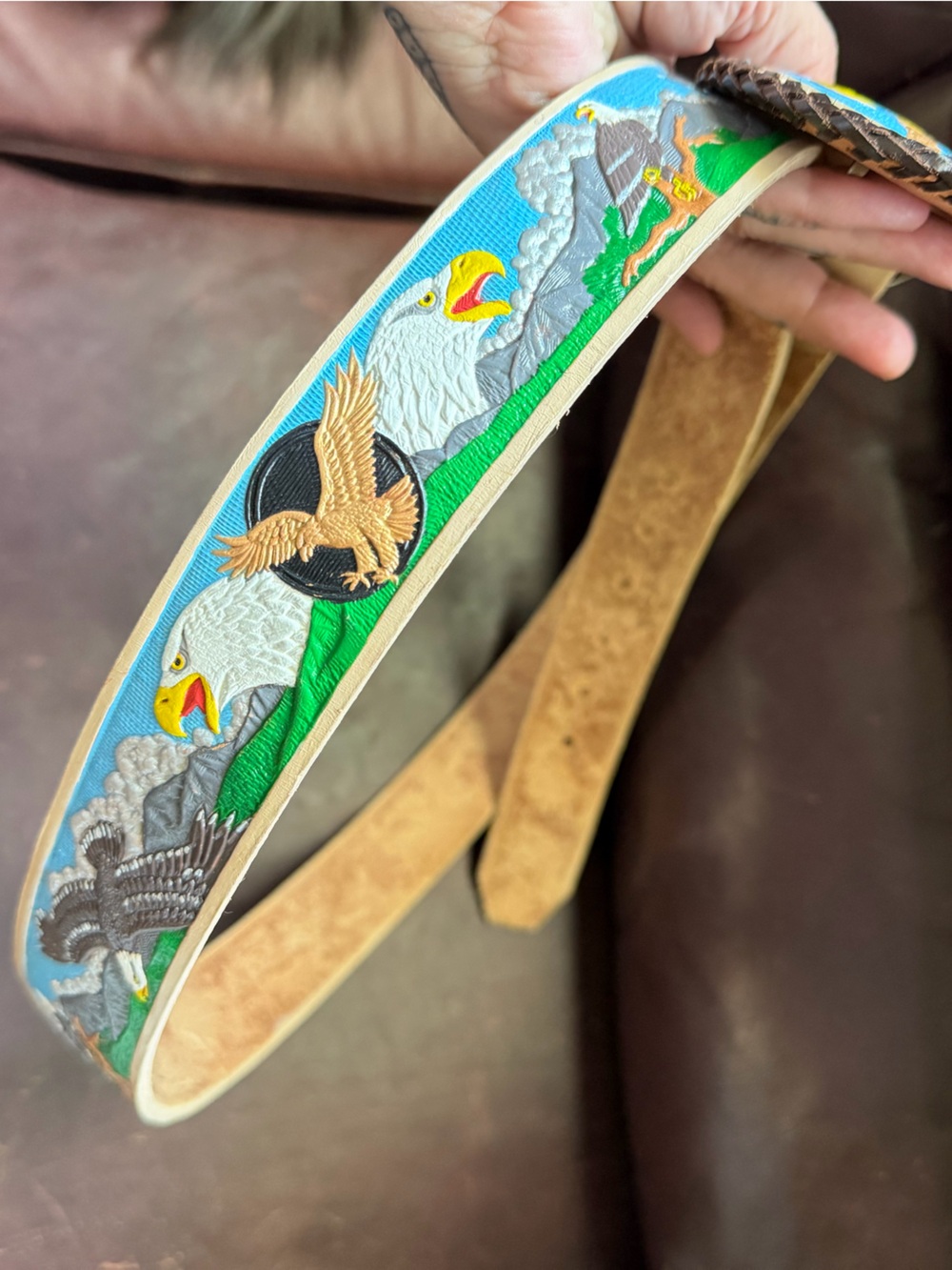 Vintage Eagle Western Belt - Picture 5 of 7